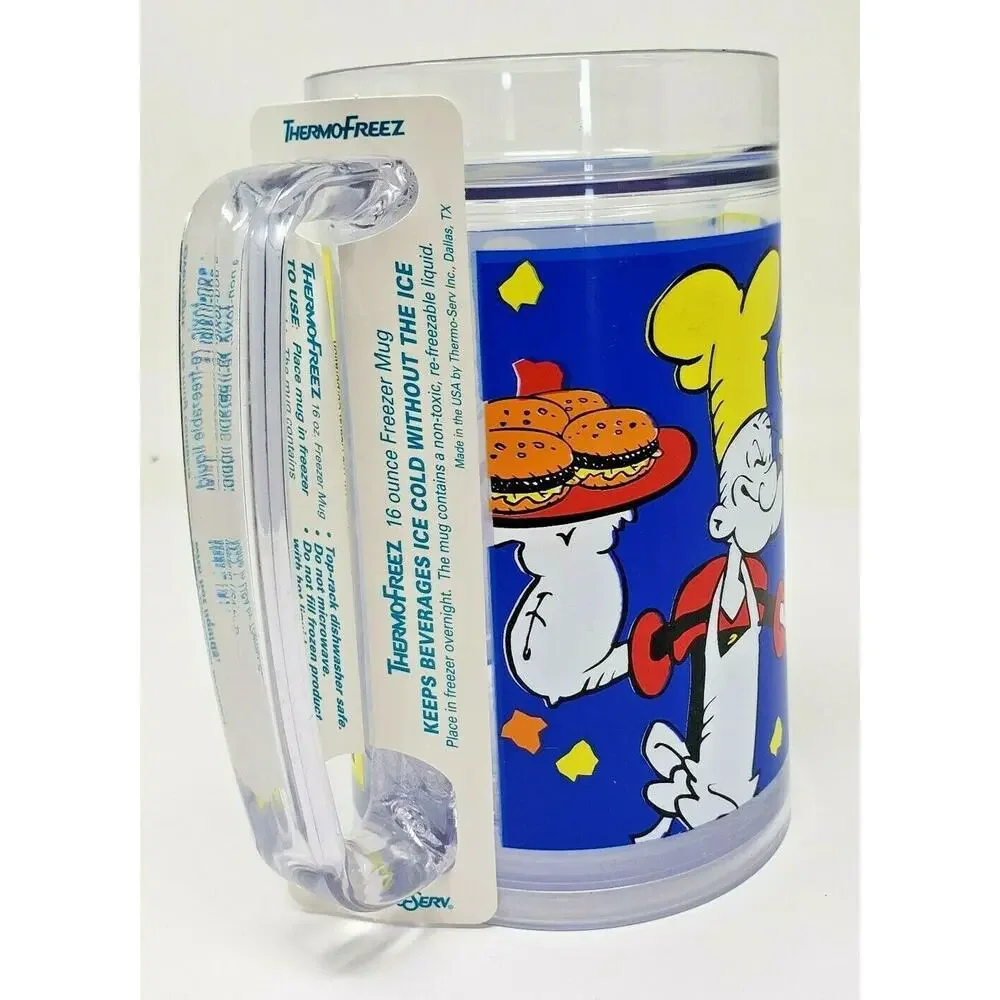 1998 MGM Grand Hotel Popeye BBQ Thermofreeze‎ Mug Brand New U156